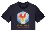 Black t-shirt with Iridescence logo